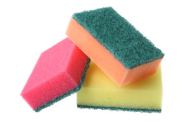 Image showing Colored kitchen sponges