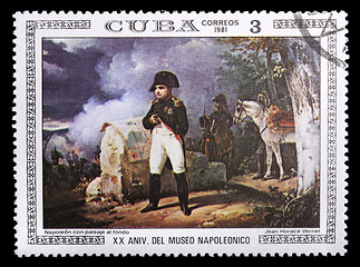 Image showing Cuba stamp with Napoleon