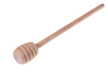 Image showing Wooden spoon for honey