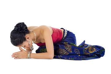 Image showing asian woman praying