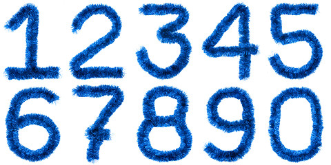 Image showing Blue digits