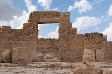 Image showing Entrance to ruin of ancient synagogue  