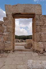 Image showing Entrance to ruin of ancient synagogue 