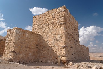 Image showing Ancient fortress in desert