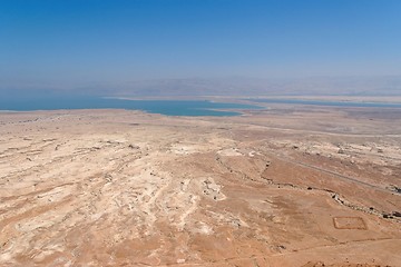 Image showing Desert landscape near the Dead Sea 