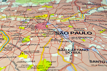 Image showing Brazil map, Sao Paulo.