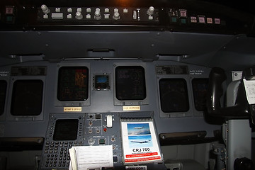 Image showing Commercial airplane cockpit