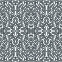 Image showing White-grey vintage seamless pattern