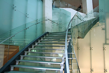 Image showing Glass stairs