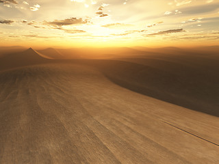 Image showing desert sunset