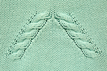Image showing Blue knitted texture