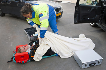 Image showing Injured woman