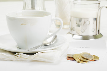 Image showing Payment for coffee