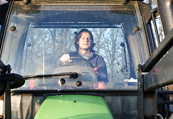 Image showing Tractor driver