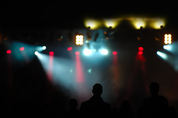 Image showing crowd and spotlights