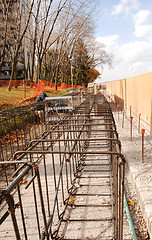 Image showing Construction on the lake.