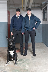 Image showing K9 squad police officers