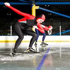 Image showing Speed skating match