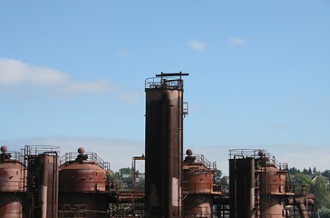 Image showing Old Industrial Gasworks