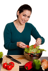 Image showing Organic Salad preparation