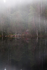 Image showing Foggy pond