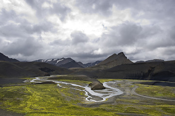 Image showing Landmannalaugar river bedding