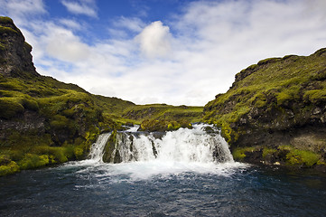 Image showing Landmannalaugar Waterfall