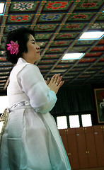 Image showing Korean woman in traditional clothing