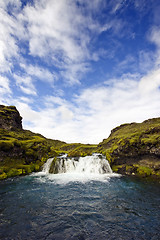 Image showing Landmannalaugar Waterfall
