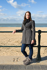 Image showing Woman on the beach