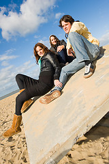 Image showing People at the beach