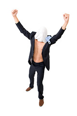 Image showing Cheering Businessman