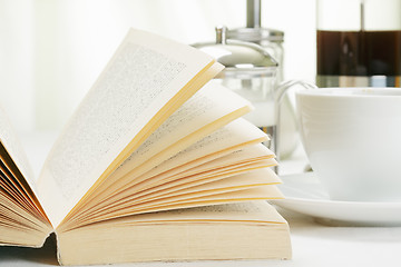 Image showing Book and coffee