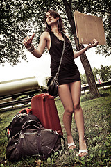 Image showing Hitch hiking