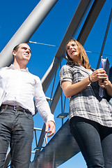 Image showing Students on bridge