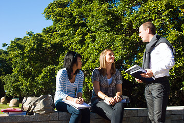 Image showing Three university students