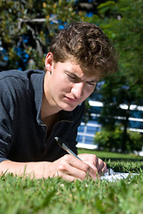 Image showing Studying student