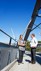 Image showing Students on bridge