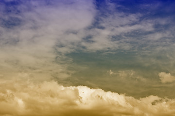 Image showing colorful sky and white clouds
