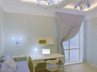 Image showing Child`s bedroom interior