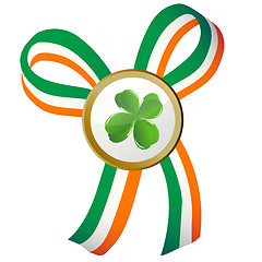 Image showing Four leaves clover badge 