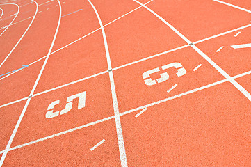 Image showing Running track lines