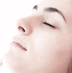 Image showing Beautiful young woman sleeping.