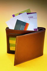 Image showing Brown leather wallet