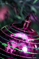 Image showing Christmas ornaments on tree.