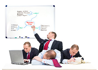 Image showing Single person business team