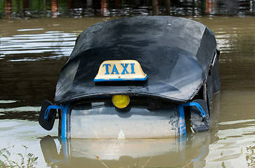 Image showing Drowned tuk-tuk taxi in Thailand