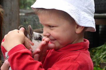 Image showing Child and Rabbit