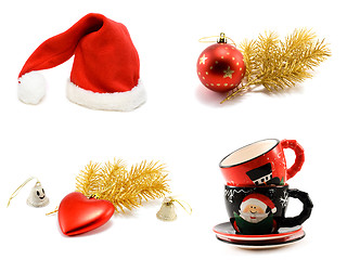 Image showing Ð¡ollage hat Santa cristmas embellishment
