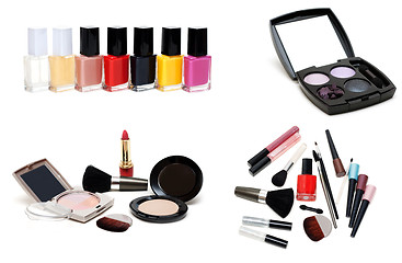 Image showing Collage varnish for nail and set for make-up